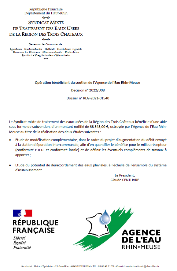 Etat communication subvention AERM SMITEURTC deraccordement et modelisation